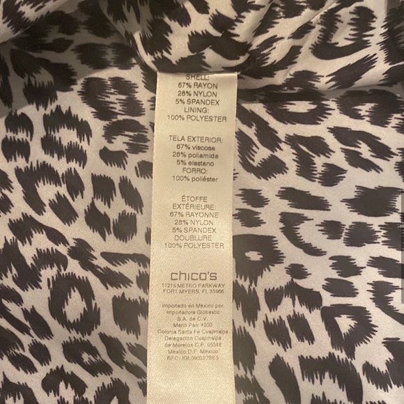 Chico’s 3 Long Royal Blue Jacket with Black and White Leopard Lining XL - 16 - Picture 8 of 9